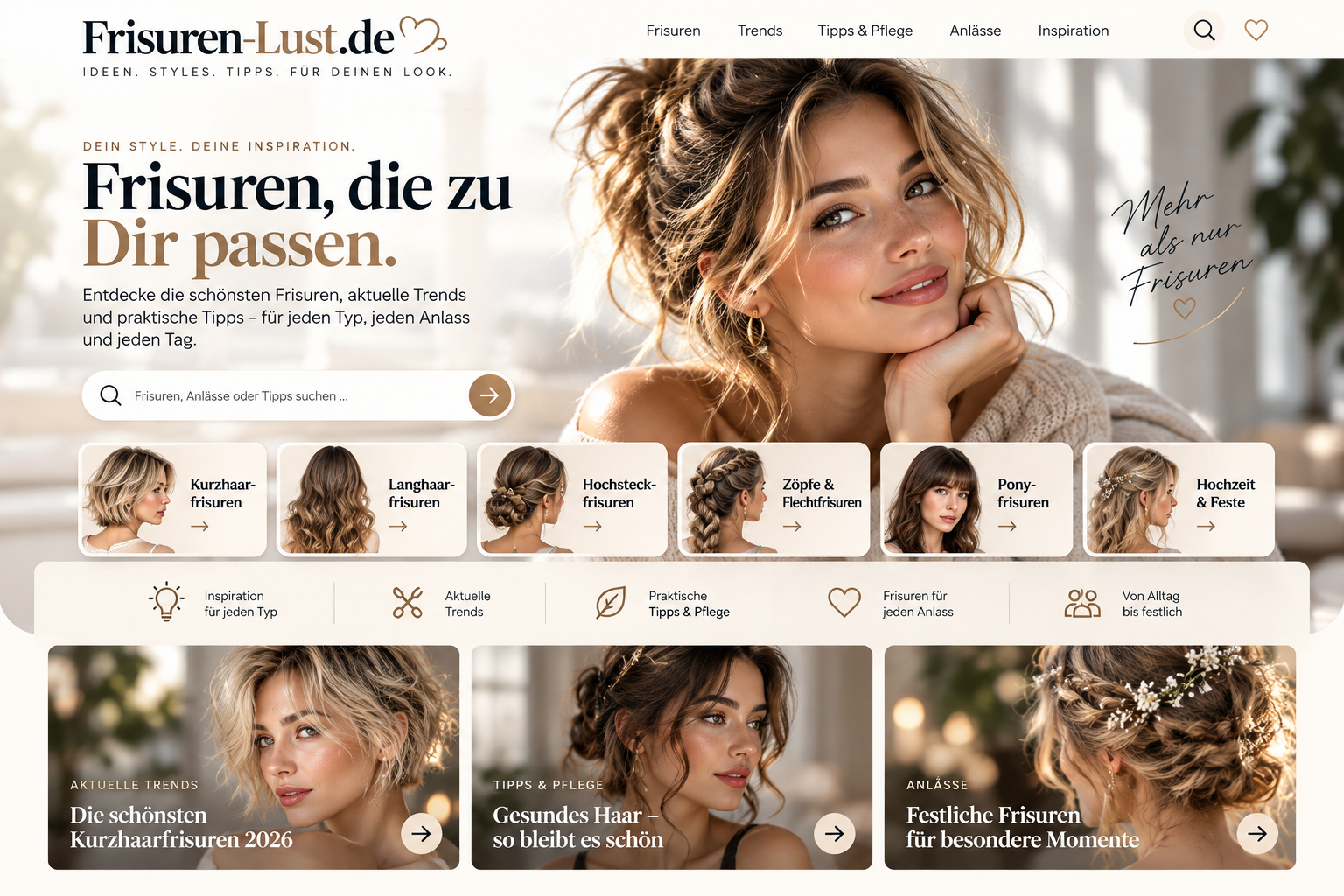 Elegante Frisuren-Inspiration im Magazin-Stil